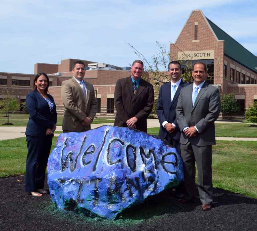 The 2014-15 C.B. South Administration (left to right): Mrs. Turner, Mr. Piselli, Mr. Miles, Mr. Bauer,  and Dr. Davidheiser. Photo via CBSD