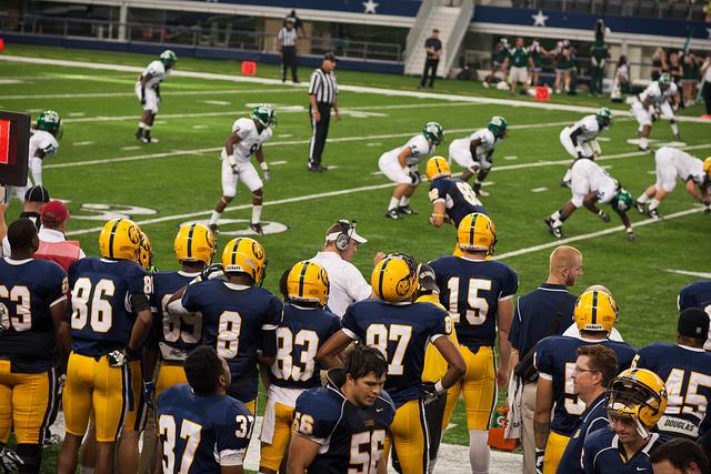 The Lions play on Thanksgiving in 2013 Photo from Texas A&M University Commerce Marketing Communications Photography under Creative Commons license