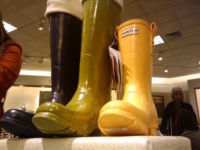 Just some of the many styles of Hunter boots
Photo via Flickr under Creative Commons license