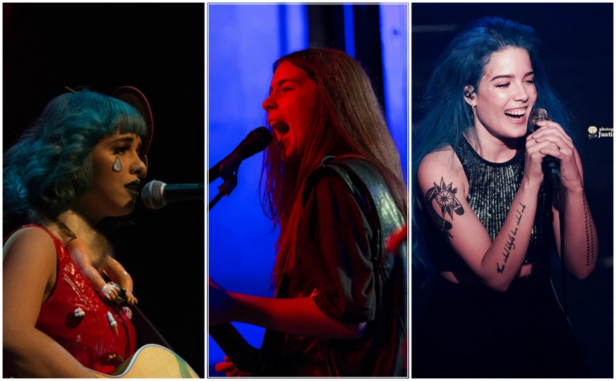 (From left to right) Melanie Martinez, HAIM, and Halsey. Photo via Flickr by DeShaun Craddock, Nan Palmero, and Justin Higuchi under Creative Commons license