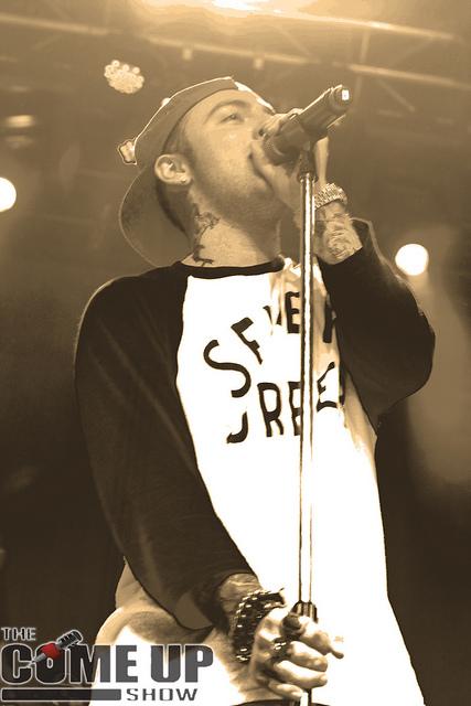 Mac Miller performing at his show. Photo via Flickr by Eddy Risling under Creative Commons license