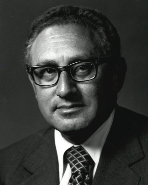 Secretary of State Henry A. Kissinger.
As a work of the U.S. federal government, the image is in the public domain per 17 U.S.C. § 101 and § 105 and the Department Copyright Information.